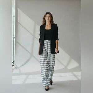 Alexia Admor Tweed Wide-Leg Pants | High-Waisted | Size 4